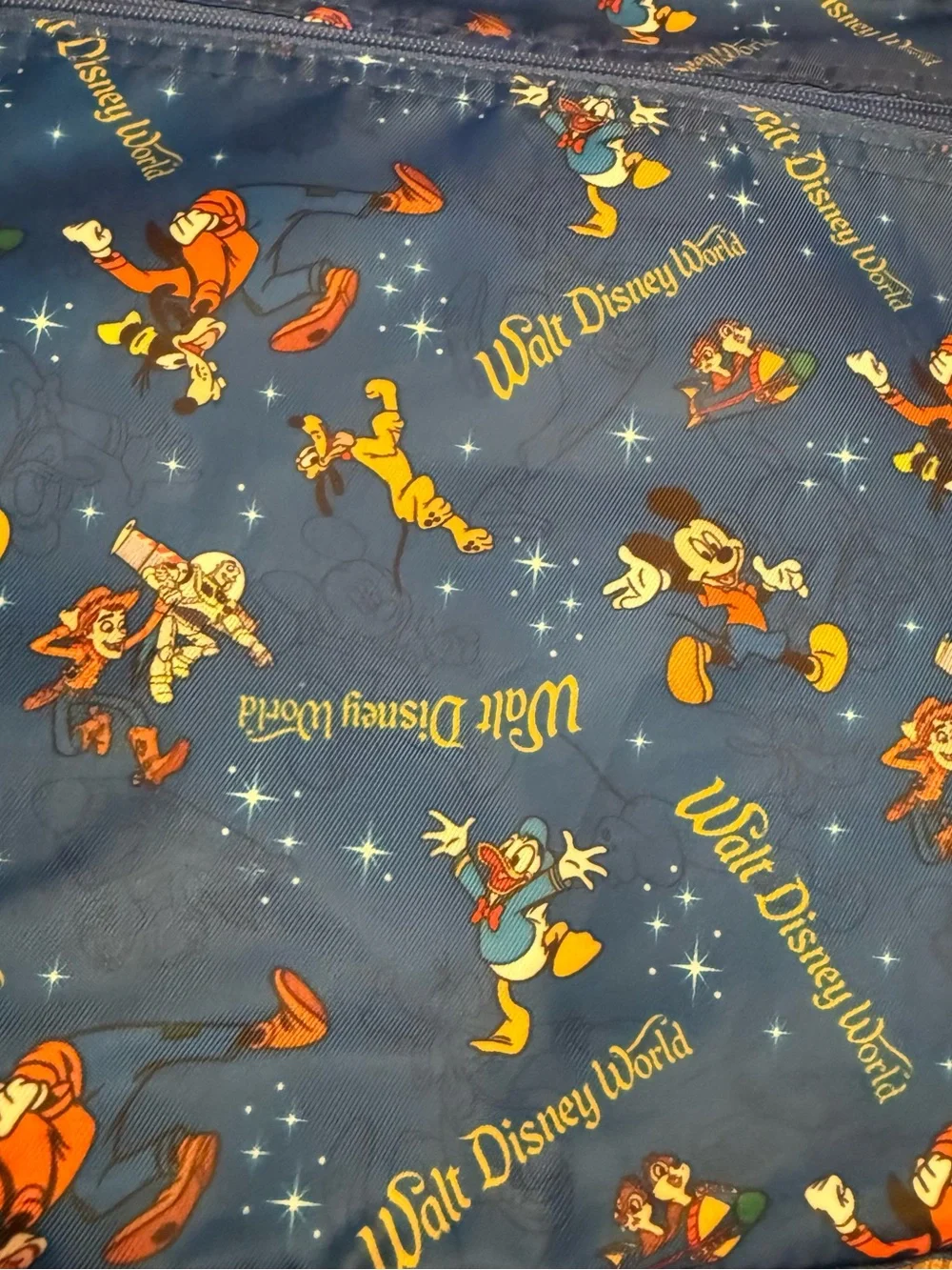 Vintage Disney Parks Walt Disney World Mickey & Friends Blue Crossbody Bag Y2K
